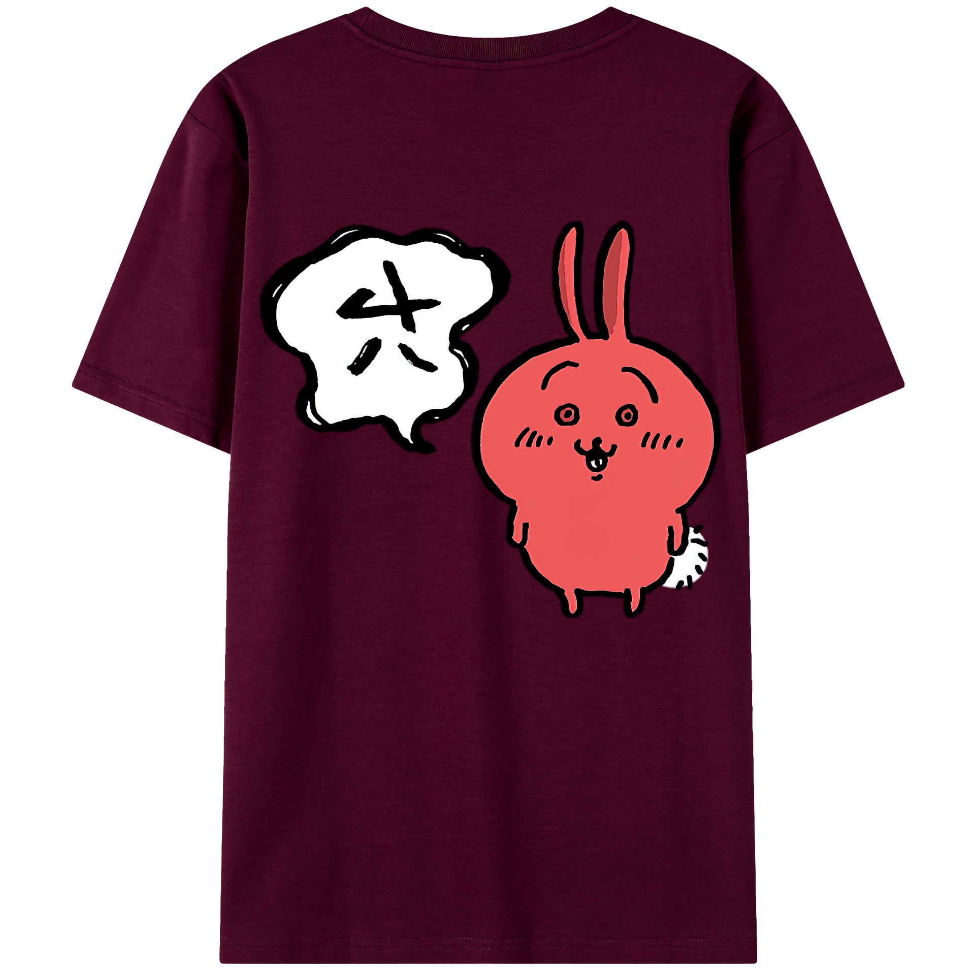 （画像用） ちいかわ ハチワレ Chii-kawa hachiware レディース半袖Tシャツ(バックプリント)